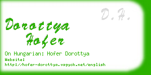 dorottya hofer business card